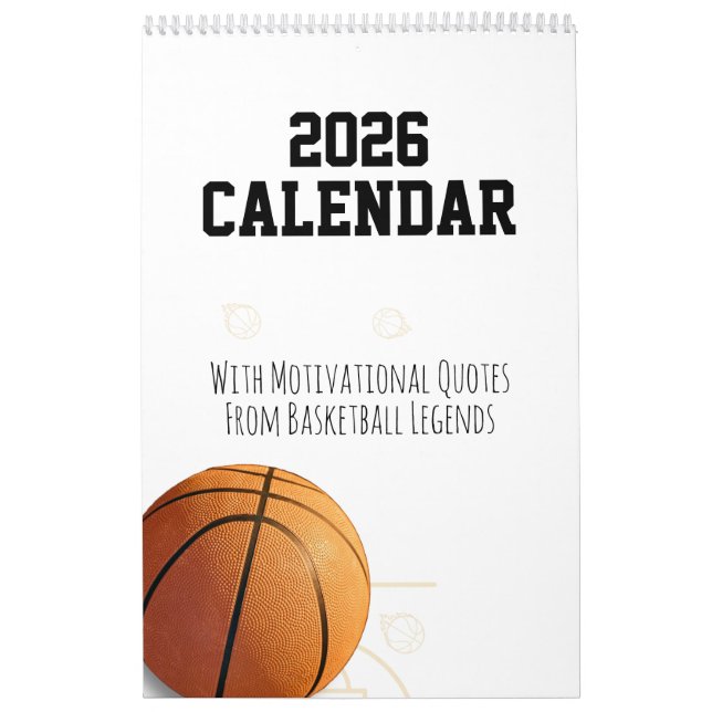 2026 Calendar Basketball Inspirational Quotes  Kalender (Titelbild)