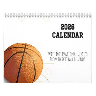 2026 Calendar Basketball Motivational Quotes Kalender