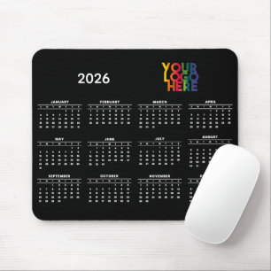 2026 Calendar Business-Logo Firmensitz Mousepad