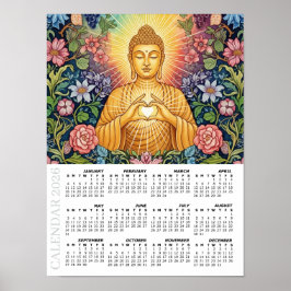 2026 Calendar, Large, Buddha / Heart of Light Poster