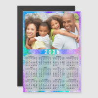 2026 Calendar Magnet Family Foto Holographic
