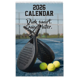2026 Calendar Pickleball Funny Quotes Dink Paddle Kalender