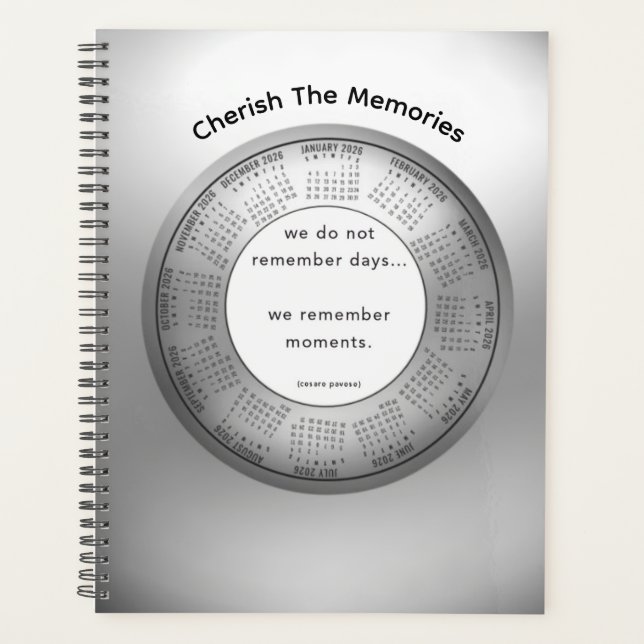 2026 Calendar Planner quote We Remember Moments Planer (Vorderseite)