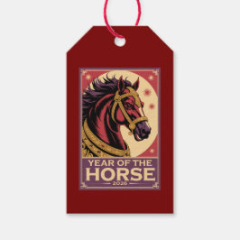 2026 Chinese Year of the Horse Gift Tag Geschenkanhänger