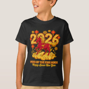 2026 Chinesisches Neujahr des Pferdes Lunar Zodiak T-Shirt