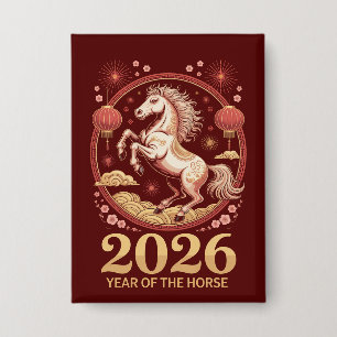 2026 Chinesisches Neujahrs-Pferd-Zodiak-Pin-Button Button