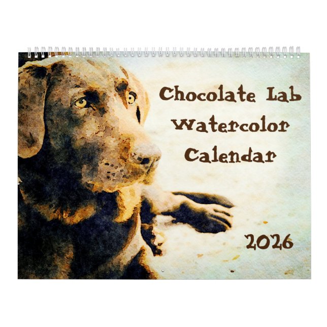 2026 Chocolate Lab Dog Lama Gift Labrador Lovers  Kalender (Titelbild)