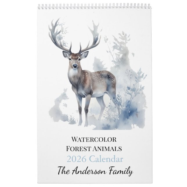 2026 Custom Forest Animals Photo Calendar Kalender (Titelbild)