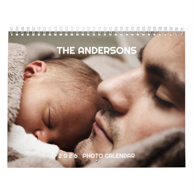 2026 Custom Photo Calendar | Editable Year Text Kalender (Titelbild)