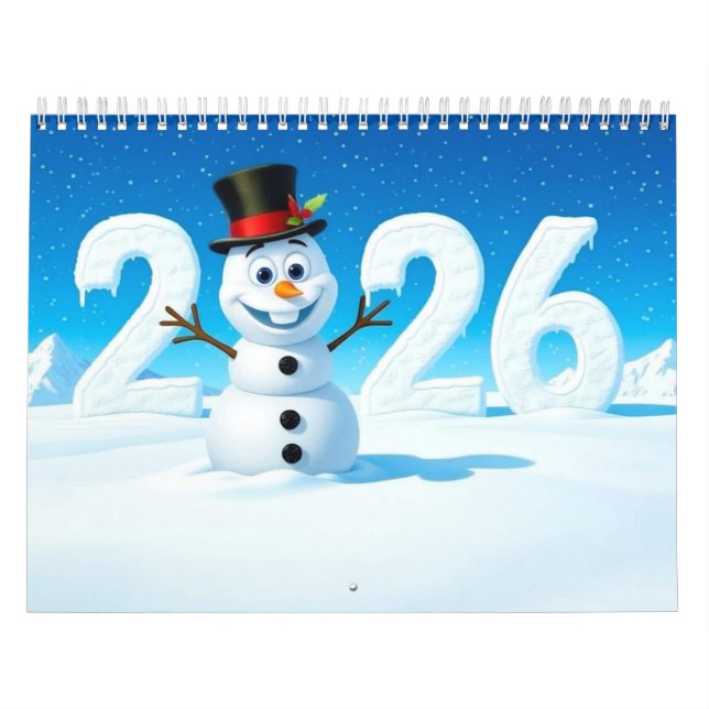 2026 Cute Seasonal Character Medium Wall Calendar Kalender (Titelbild)