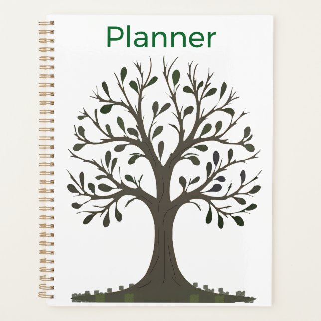 🌳 2026 Daily Planner - Stylized Tree of Life Planer (Vorderseite)