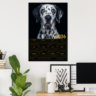 2026 Dalmatian-Hundekalender Poster