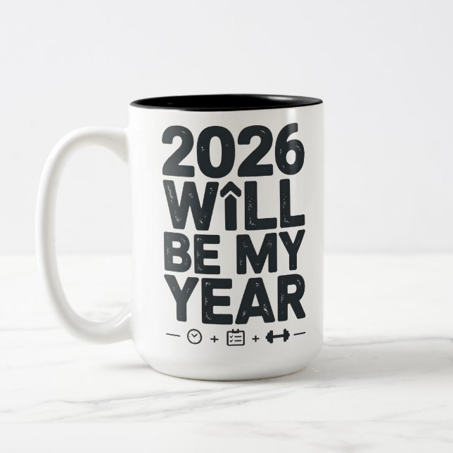 2026 Discipline Will Be My Year Zweifarbige Tasse (Links)