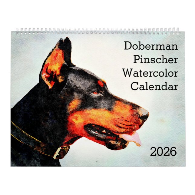 2026 Doberman Pinscher Dog Mama Dobie Lover Gift Kalender (Titelbild)
