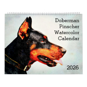 2026 Dobermann Pinscher Hund Mama Dobie Geschenk Kalender