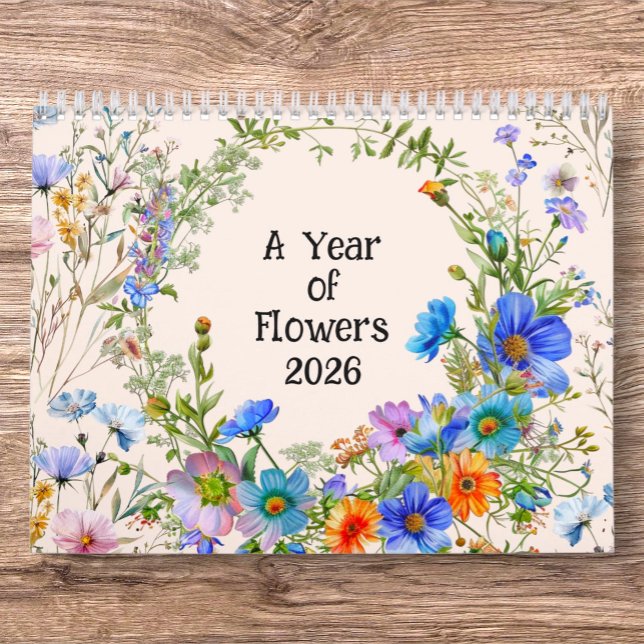2026 Ein Jahr der Blume - Mauerkalender Kalender (2026 Wildflowers Wall Calendar – A Year of Natural Beauty)