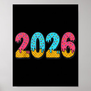 2026 Eis-Drip-Meme Neujahr Gen-Alpha-Slang Poster