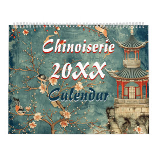 2026 elegante Chinoiserie-Wand Kalender