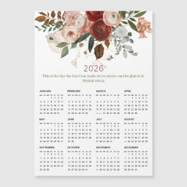 2026 Elegante Rose Gold Blumenkalender Magnetic Ca Magnetkarte