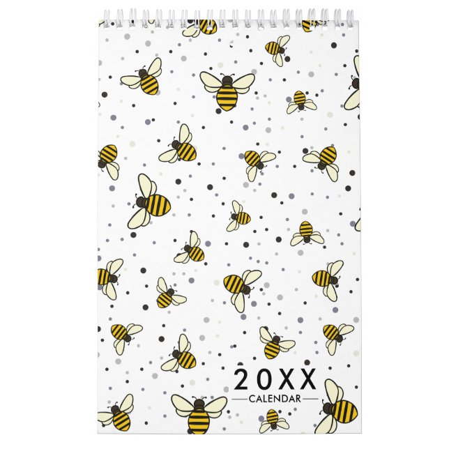 2026 Elegantes Bienenmuster Kalender (Titelbild)