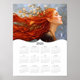2026 Elf Volljähriger Mauerkalender Poster