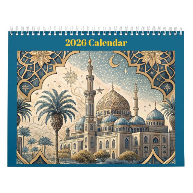 2026 Englischer Kalender mit islamischen Designs/Z (Titelbild)