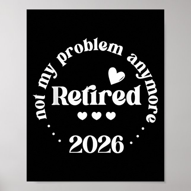 2026 erschöpft Nicht mein Problem noch lustiger Rü Poster (Vorne)