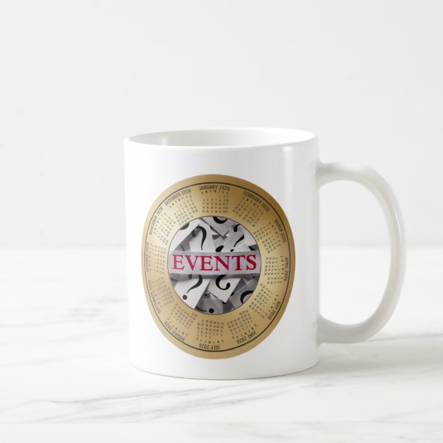2026 Events Calendar Coffee Kaffeetasse (Rechts)