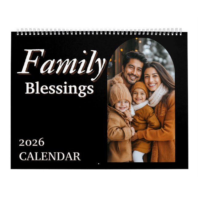 2026 Family Blessings Photos Scripture Large Kalender (Titelbild)