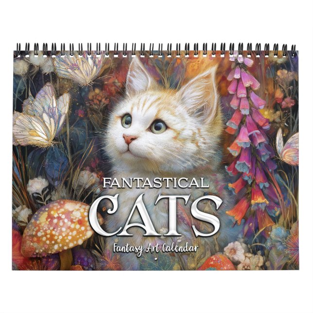 2026 Fantastical Cats 5 Fantasy Art Calendar Kalender (Titelbild)