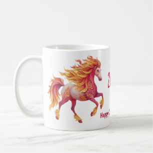 2026 Feuriges Pferd – Frohes chinesisches Neujahr Kaffeetasse