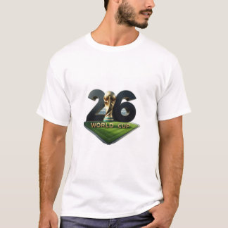 2026 FIFA World Cup Logo with Trophy – Official  T-Shirt