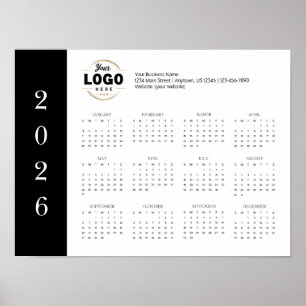 2026 Firmenlogo - Volljähriges Wall-Kalender-Poste Poster
