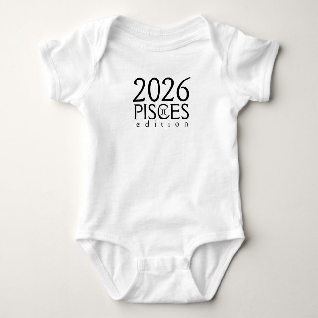 2026 Fische Edition mit Symbol Baby Strampler (Vorderseite)