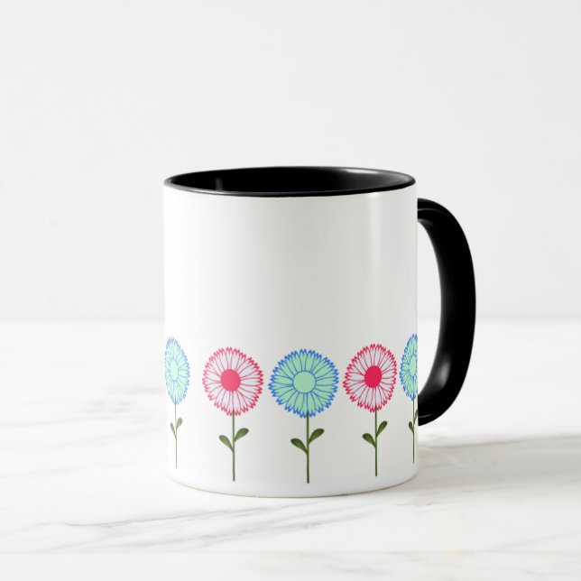 2026 Florales Neujahrs-Kaffeetasse Tasse (VorderseiteRechts)