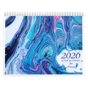 2026 Fluid Abstract Art Kalender
