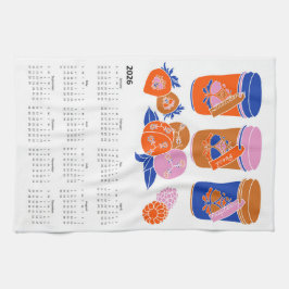 2026 Folk Art-Kernstück Stammkalender Geschirrtuch