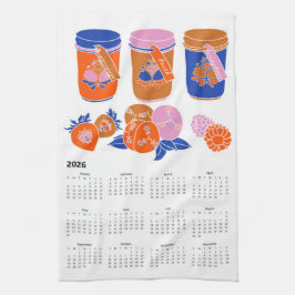 2026 Folk Art-Kernstück Stammkalender Geschirrtuch