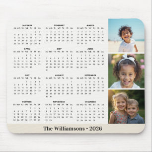 2026 Foto-Collage-Familienkalender-Mauspad Mousepad