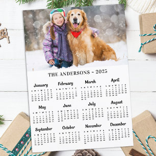 2026 Foto Haustier Welpen Hund 12 Monate Kalender Feiertagskarte