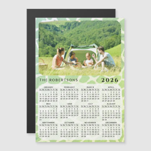 2026 Foto Kalender Magnet Familienname Grün