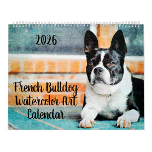 2026 Französische Bulldogge Hund Mama Frenchie Lie Kalender