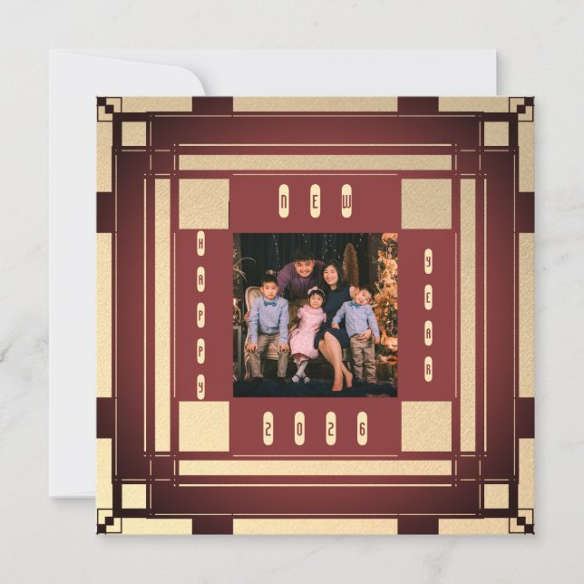 2026 Frohes neues Jahr - Deko Art Foto Rahmen (Vorderseite)