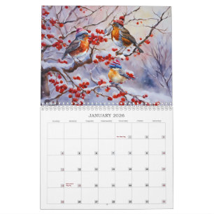 2026 - Frohes Neujahrskalender 12 - Vollfarbiges K Kalender