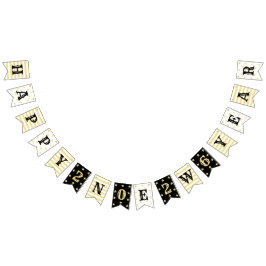 2026 Frohes New Year Party Imitats Gold Stars Stre Wimpelkette