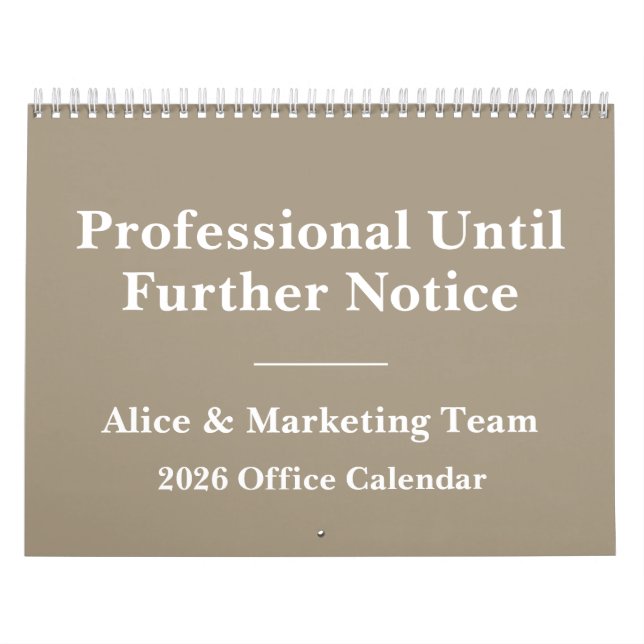 2026 Funny Office Minimalist Humor Kalender (Titelbild)