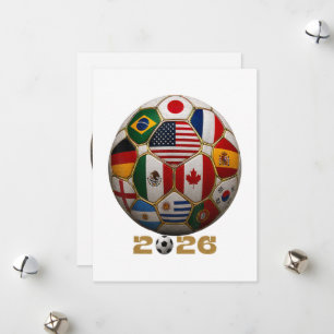 2026 Fußball-Weltmeisterschaft USA-Flagge Feiertagskarte