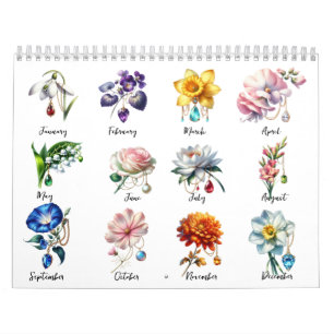 2026 Geburtsblumen & Geburtssteine Kalender