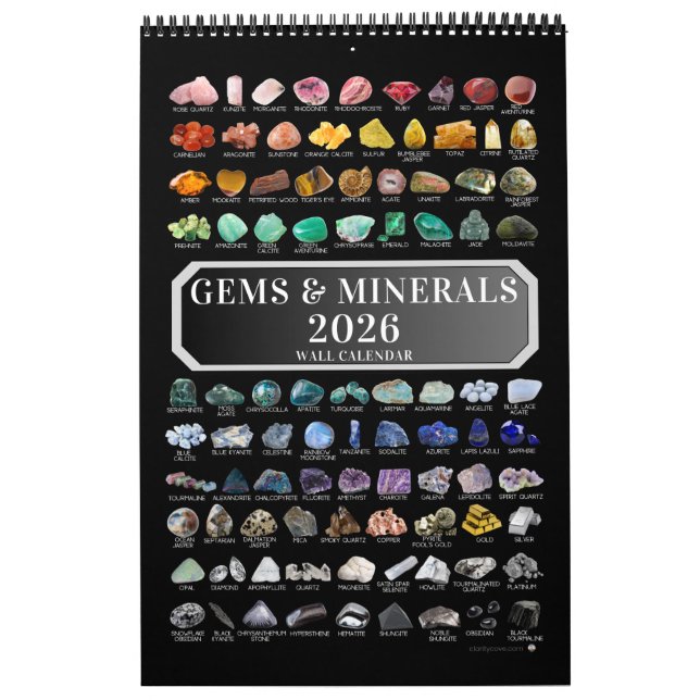 2026 Gem & Mineral Crystals Gemstones Geologist Kalender (Titelbild)