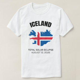 2026 Gesamter Solar Eclipse Island Flag-T - Shirt